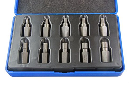 1/2" Screw Stud Extractor Remover Set Reverse Thread Easy Out 3-10.3mm 10pc 2622