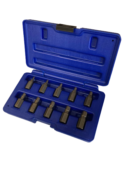 1/2" Screw Stud Extractor Remover Set Reverse Thread Easy Out 3-10.3mm 10pc 2622