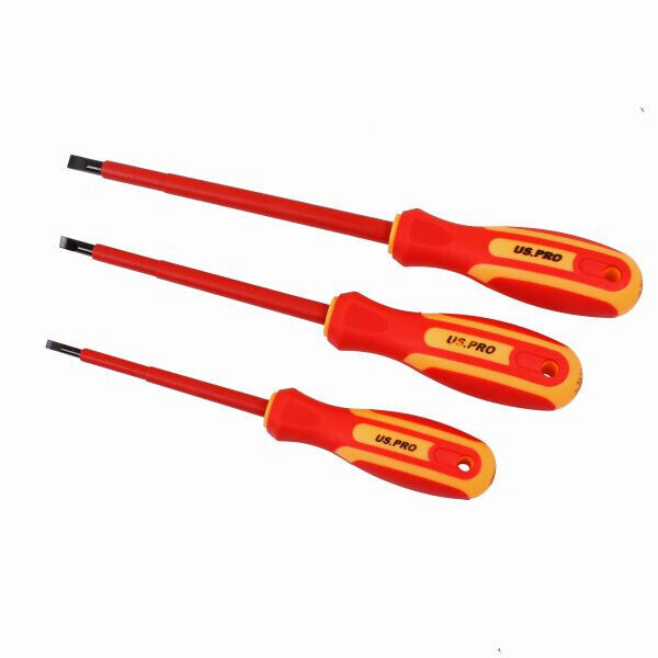 US Pro by Bergen 7pc VDE Insulated Electricians Screwdriver Set in Case 1606