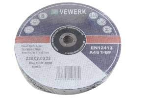 Metal Cutting Discs  230mm x 2mm x 22mm VEWERK 25 Pack Metals Chop Saw Grinder