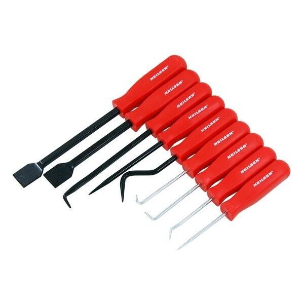 9pc Mechanics Scraper Hook And Pick Set O Ring Gasket Removal Tools