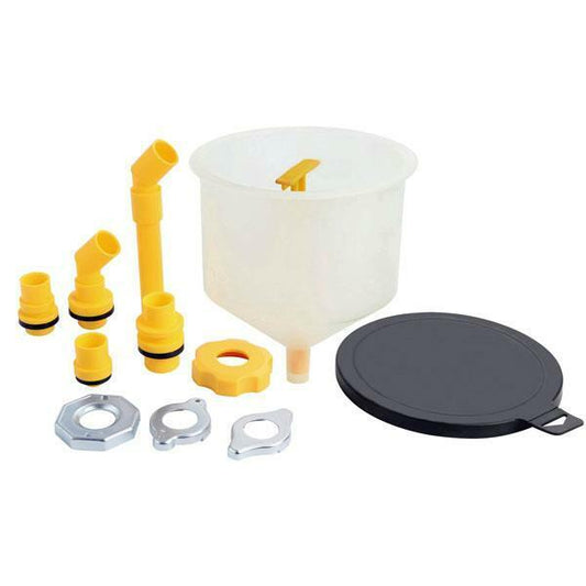 SPILL FREE CLEAR FUNNEL WITH ACCESSORY KIT RADIATOR COOLING COOLANT FLUID SYSTEM