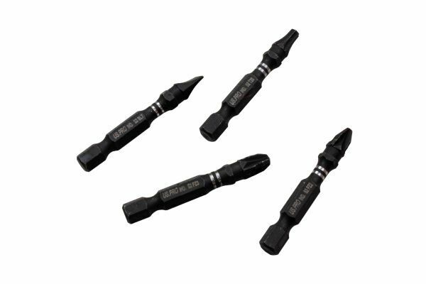 US PRO INDUSTRIAL PK 10 MIXED 50MM IMPACT TORSION SCREWDRIVER BITS PZ PH SL TX