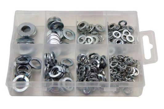 Resolut 210 Piece Assorted Spring & Flat Steel Washers 2952
