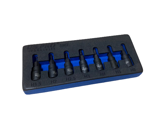 US PRO 7PC 1/4" DR IMPACT HEX ALLEN BIT SOCKETS H1.5 H2 H2.5 H3 H4 H5 H6 3967