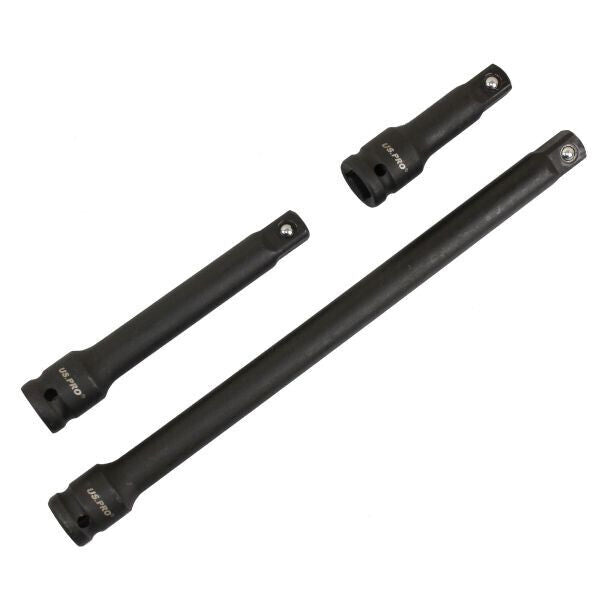 US Pro 1/2" Dr Impact Extension Bar Set Long Short Socket Bars Tools 75-250mm