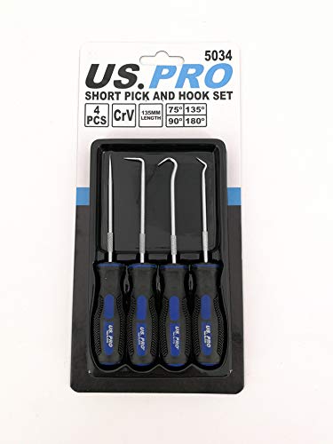 US PRO 4pc O Ring Pick Set Mini Hook and Pick Tools Seal Puller Gasket Hose