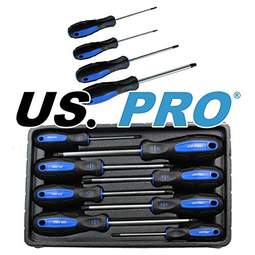 US PRO Tamperproof TORX Magnetic Screwdriver Set Star Set T8-T40 8pc 1608