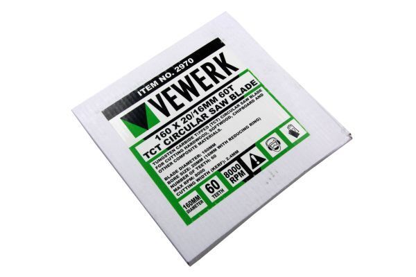 VEWERK TCT Circular Saw Blade 160mm x 20mm x 60T for Festool TS55, Makita 2970