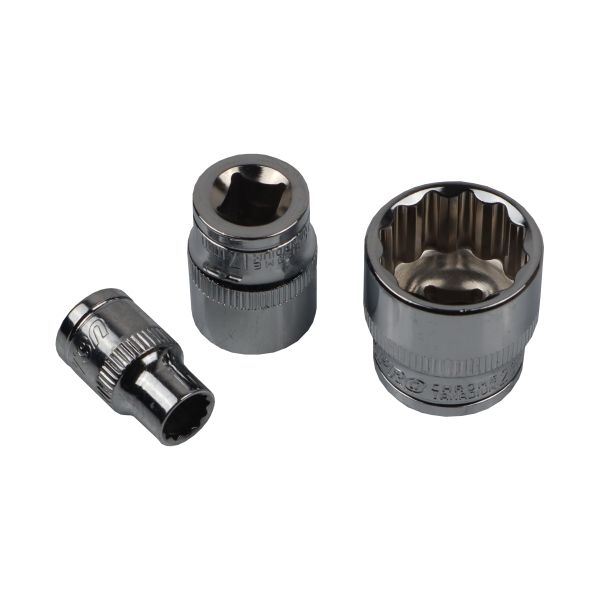 US PRO 17PC 3/8" DR 12PT Shallow Socket Set 8-24mm