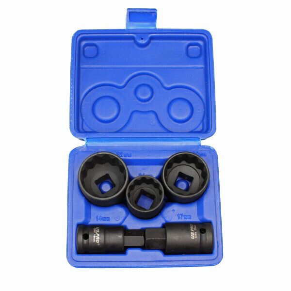 5 Pc 1/2" Dr 12 Point Hub Impact Socket & Bit Set for VAG Vehicles US PRO 2085