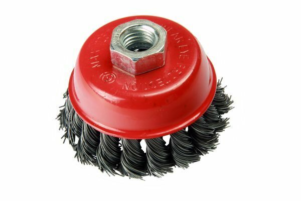 4 PIECE TWIST KNOT WIRE WHEEL CUP BRUSH SET KIT FOR 115mm ANGLE GRINDER RUST