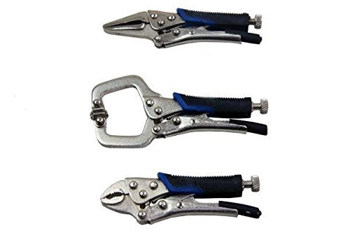 US PRO 3pc Grip Handles Mini locking Clamp & Pliers Set Mole Grips Welding 2061