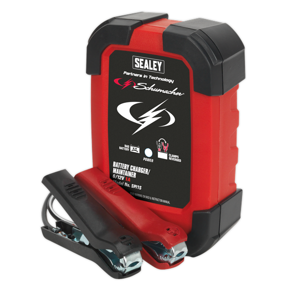 Sealey SPI1S Intelligent Speed Charge Battery Charger 1Amp 6/12V Automatic Fast