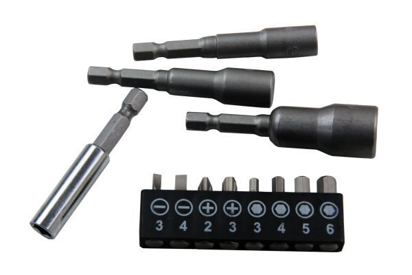 US PRO 15 Piece Magnetic Nut Driver Socket & Bit Set 1/4" Hex PH SL Drive 1371