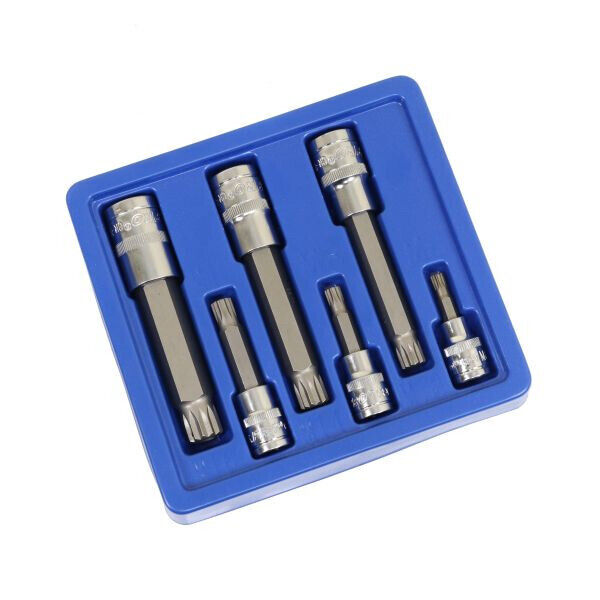 US PRO Triple Square XZN 6 Piece 3/8 and 1/2" Drive  Socket Bit Set 3228