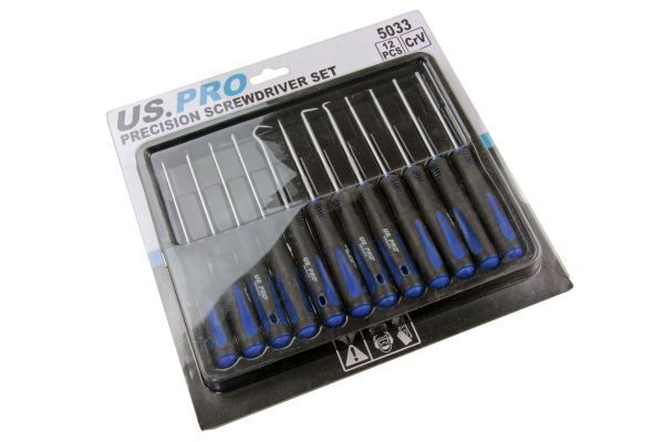 US Pro by Bergen Tools 12pc Precision Screwdriver and Hook Set-Torx Pro 5033