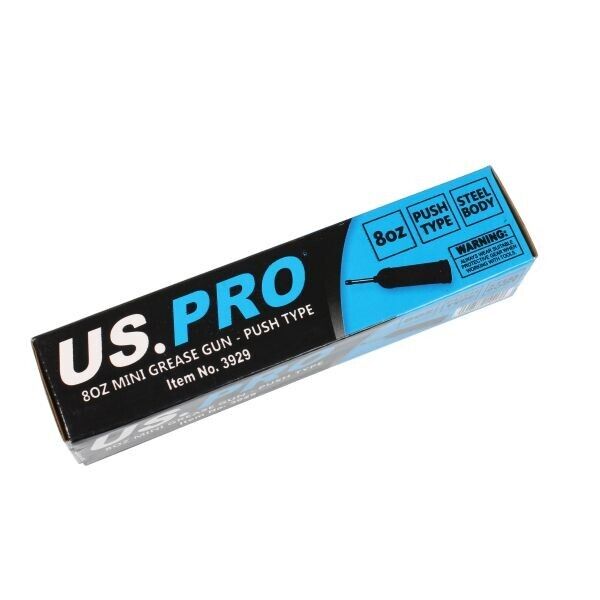 US PRO Tools 8oz Push Type Grease Gun - Mini Hydraulic Lubrication Tools 3929