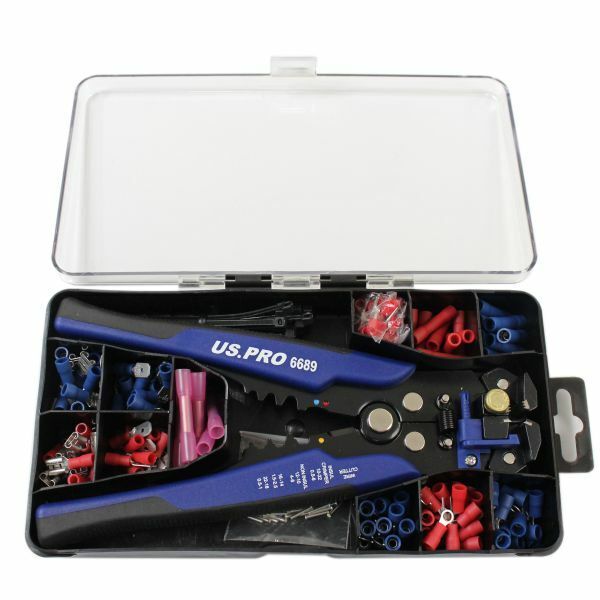 US PRO Tools Auto Wire Stripper Multi-tool & Terminal Set NEW 6830