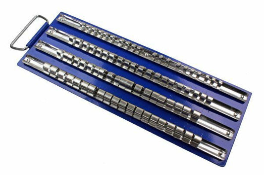 US PRO Tools Socket Rail Tray holds 80 sockets 1/4" 3/8" 1/2" drive clips 3305