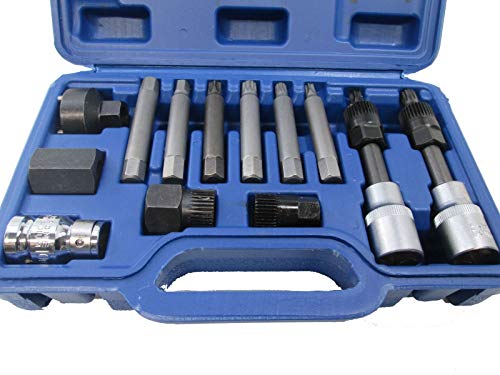 US PRO 13pc Alternator Tool Set Kit Hex Spline Freewheel Removal Set 5559