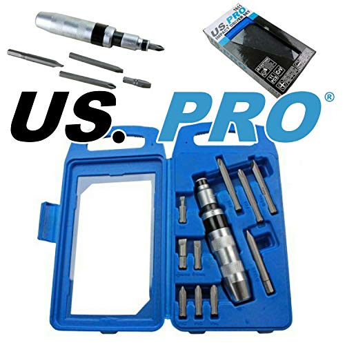 US PRO Hand Impact Screw Driver Set Adapter Bit Heavy Duty Screwdriver Hammer