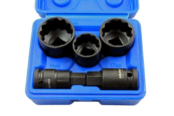 5 Pc 1/2" Dr 12 Point Hub Impact Socket & Bit Set for VAG Vehicles US PRO 2085