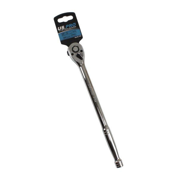 US PRO by BERGEN Tools Extra Long 280mm 3/8 Dr 72t Quick Release Ratchet 4153