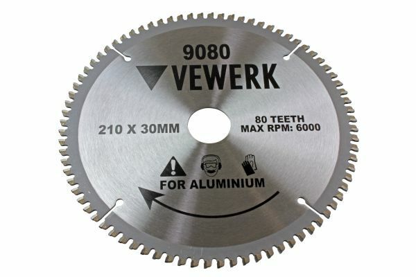 VEWERK TCT Circular Saw Blade 210mm x 30mm x 80T for ALUMINIUM 9080