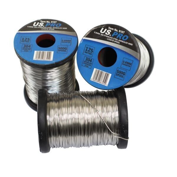 US PRO Stainless Steel Lock Wire Lockwire Safety Wire 0.8mm 125 Metres