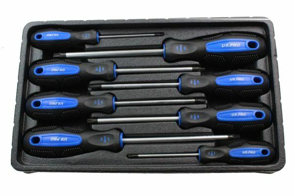 US PRO Tamperproof TORX Magnetic Screwdriver Set Star Set T8-T40 8pc 1608