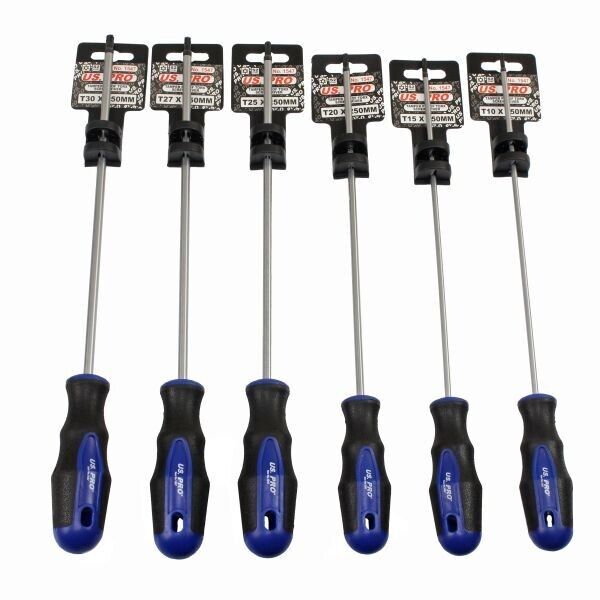 US PRO Magnetic TORX Tamperproof Screwdriver Star Set x6 T10-T30 Security Drive