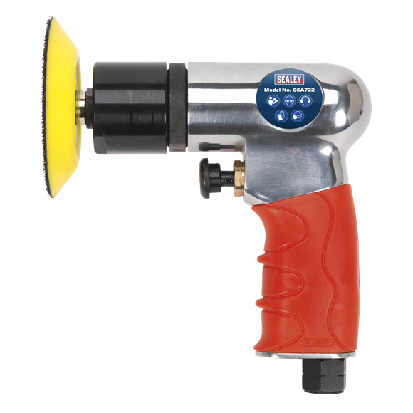 Sealey 75mm 3" Mini Lightweight Hook & Loop Air Polisher/Buffer/Buffing GSA722