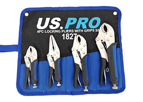 BERGEN Locking Pliers 4pc Mole Grips Adjustable Wrench Vice Grips Pliers 1827