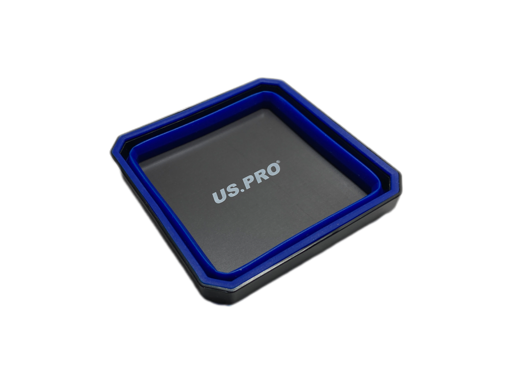 US PRO Tools Magnetic Parts Tray 1x Collapsible Blue Bowl Holder Organizer