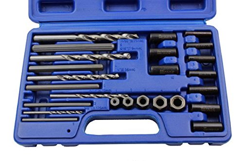 US PRO 25pc SCREW EXTRACTOR DRILL AND GUIDE SET for Broken Studs/Bolts 2632