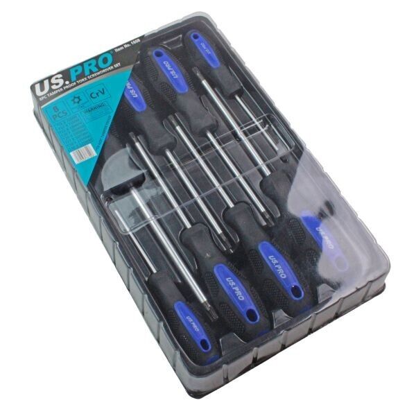 US PRO Tamperproof TORX Magnetic Screwdriver Set Star Set T8-T40 8pc 1608