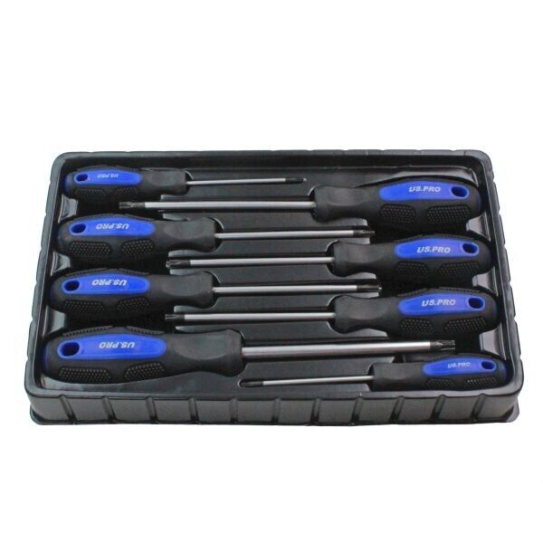 US PRO Tamperproof TORX Magnetic Screwdriver Set Star Set T8-T40 8pc 1608