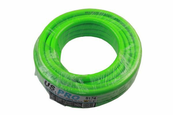 US PRO 8mm X 10 Meters HI Vis Green Hybrid Quick Release Air Hose 8174