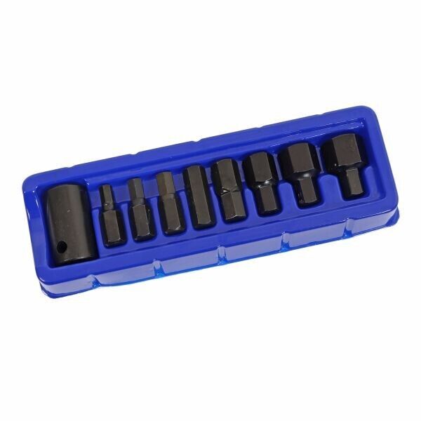 US PRO 9PC IMPACT HEX BIT SOCKET SET 1/2" DRIVE H6 H7 H8 H10 H12 H14 H17 H19