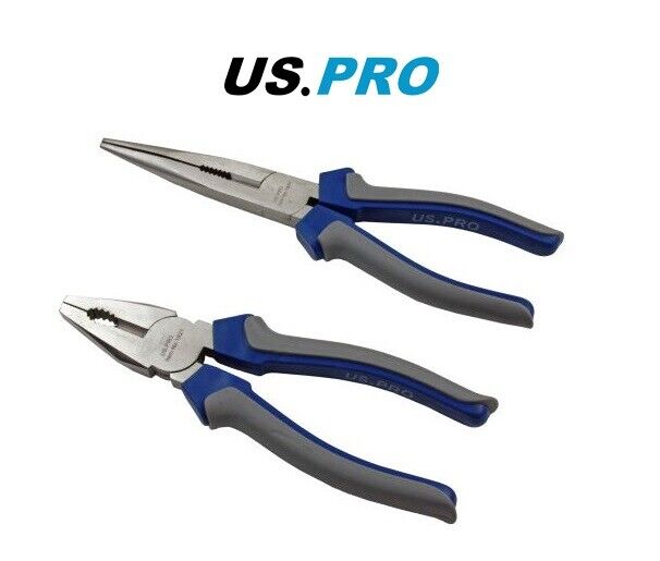 US PRO Tools 5pc Pliers Plier Set, Cutter, Long, Bent Nose, Water Pump, NEW 1821