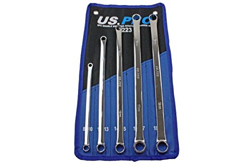 US PRO Extra Long Ring Spanner Set 5pc Aviation Double Ended Spanners  8-19mm