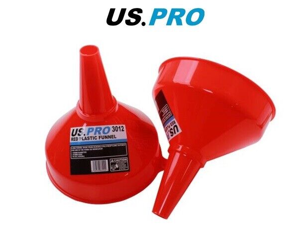 US PRO Red plastic Funnels 195MM Diameter x 2 3012