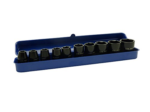 US Pro 10pc 1/2" Drive Shallow Impact socket set metric 9mm to 27mm 1396