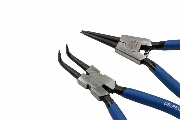 US PRO Tools 4 Piece 7" Circlip Pliers Set - Internal External Straight & Bent