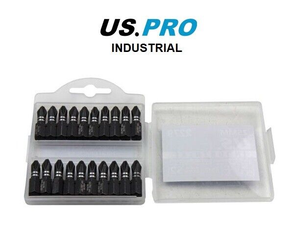 US PRO Impact Drill Driver Bits PH2 Phillips 20 Pack Torsion Screwdriver 2279