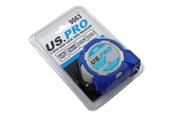 US PRO Tape Measure 5 Meter 16FT Grip Lock Measuring Tape Nylon Coating Tools