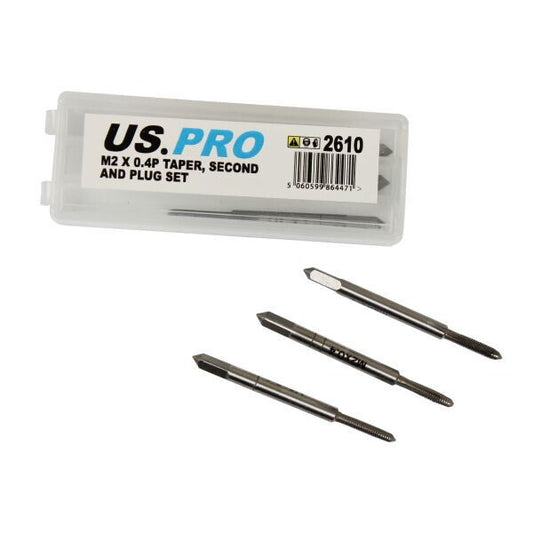 US PRO M2 x 0.4mm THREAD TAP TAPER SECOND & PLUG SET thread repair 2610