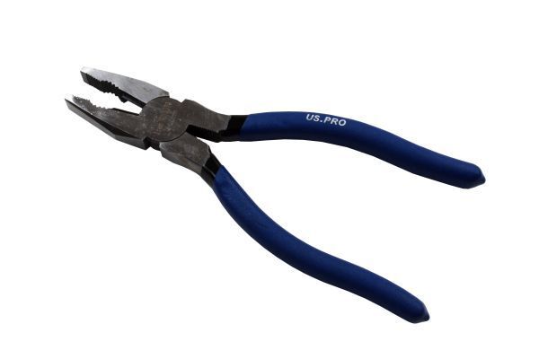 US Pro 8" 200mm 3pc Plier Set, Side Cutter, Long Nose, Combination Pliers 2070