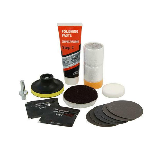 Dull Headlight Restoration Car Plastic Headlamp Lens Restore Polish Cleaner Kit